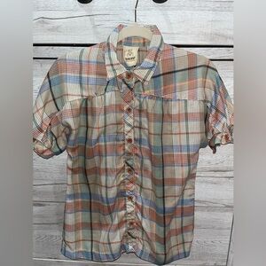 TomBoy Of California Vintage 70’s Plaid Blouse